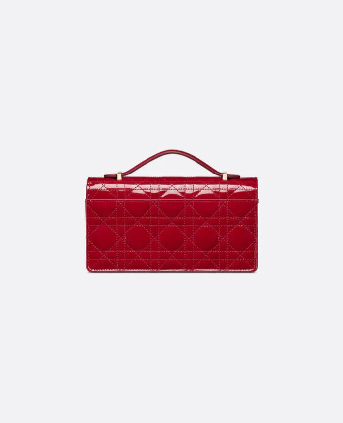 Dior Mini Bag Cherry Red Patent Cannage Calfskin