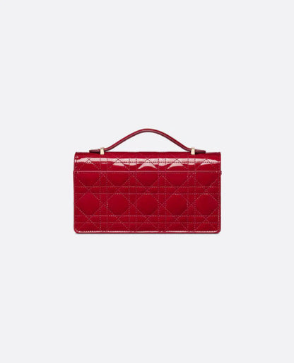 Dior Mini Bag Cherry Red Patent Cannage Calfskin