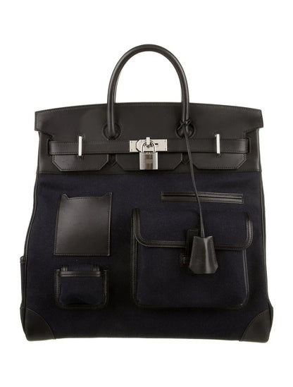 Hermès HAC 40 Cargo Bag – Noir / Black, Brown & Full Black | Palladium Hardware