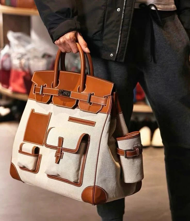 Hermès HAC 40 Cargo Bag – Noir / Black, Brown & Full Black | Palladium Hardware