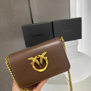 Pinko Love Click Micro Calfskin Silk Bag